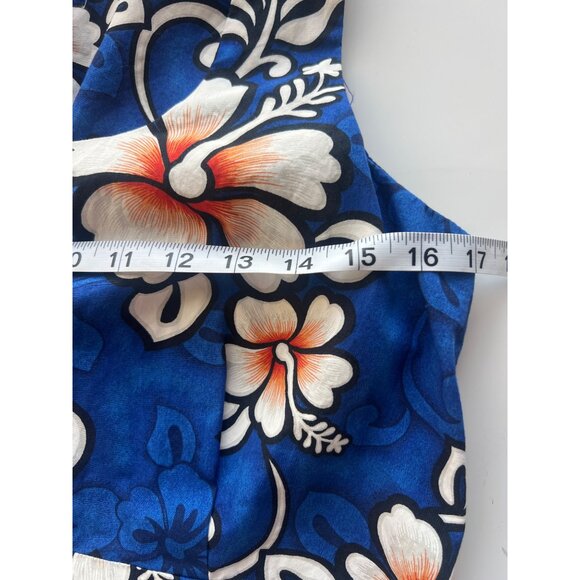 Hilo Hattie Hawaiian Floral Maxi Dress 100% Cotton Made In Hawaii Womens Sz 10 - Picture 6 of 8